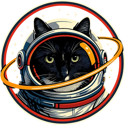 The same cat as astronaut art