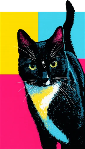 The same cat as pop art art